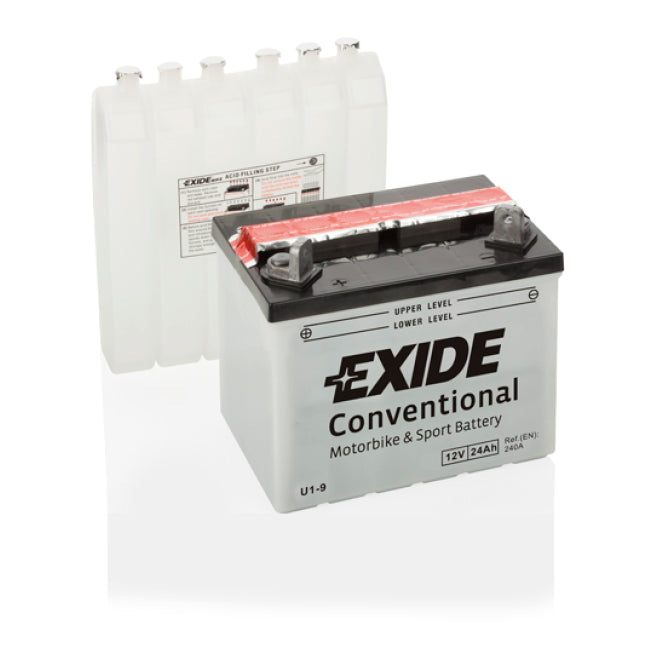 Batería Exide U1-9 Moto Conventional 12 V 24 Ah