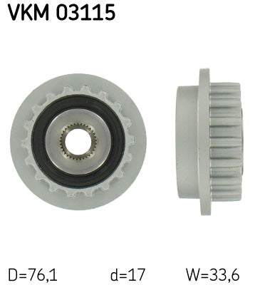 Rueda libre alternador SKF VKM 03115