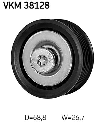 Polea inversión/guía, correa poli V SKF VKM 38128