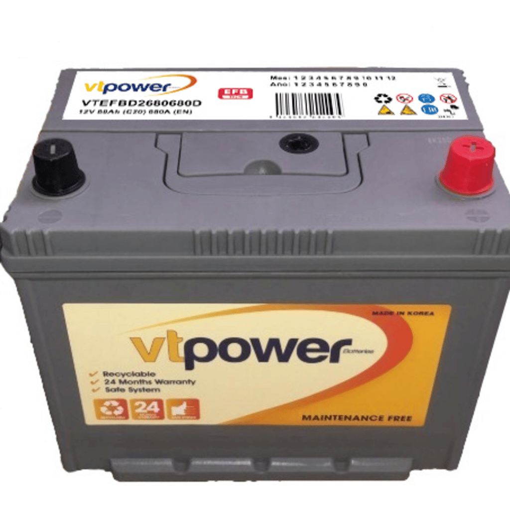 Batería VT Power VTEFBD2680680D EFB 12 V 80 Ah