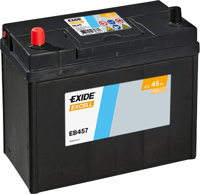 Batería Exide EB457 Excell 12 V 45 Ah