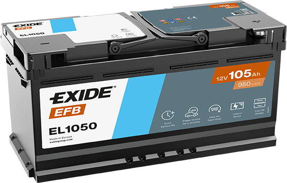 Batería Exide EL1050 EFB Start-Stop 12 V 105 Ah