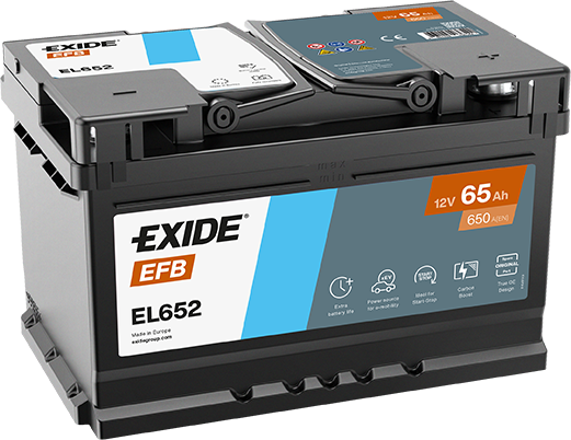 Batería Exide EL652 EFB Start-Stop 12 V 65 Ah