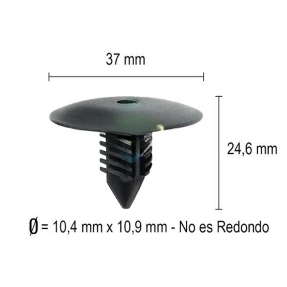 Grapa de fijación parachoques (50 uds.) — DACIA SANDERO 1 - SANDERO STEPWAY 1 desde 06/2008 hasta 10/2012 - producto