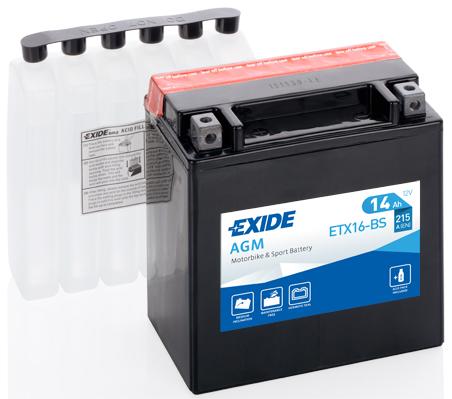 Batería Exide ETX16-BS Moto AGM 12 V 14 Ah
