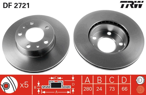 Disco de freno TRW DF2721