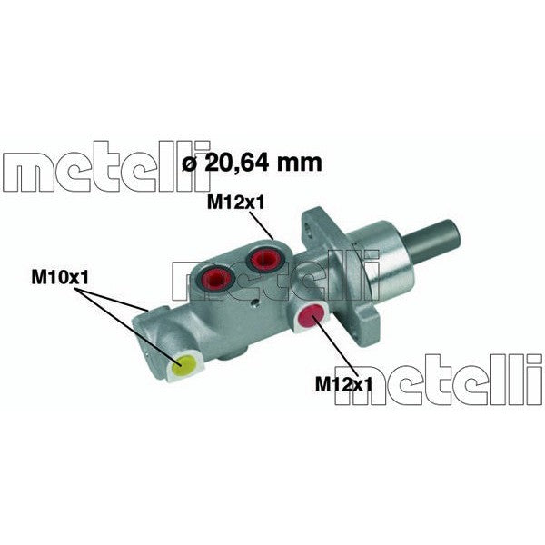 Bomba principal de freno METELLI para PEUGEOT 206 Hatchback 1.1 1998–2000 - OEM 4601F8