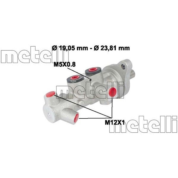 Bomba principal de freno METELLI para Mercedes-Benz Clase C I C 180 1994–2000 - OEM 0054309401
