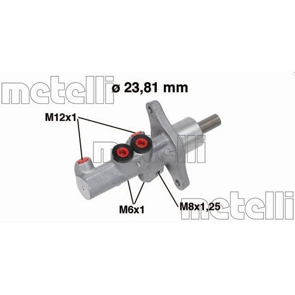 Bomba principal de freno METELLI para AUDI A3 II 1.2 TSI 2010–2012 - OEM 1K1614019A