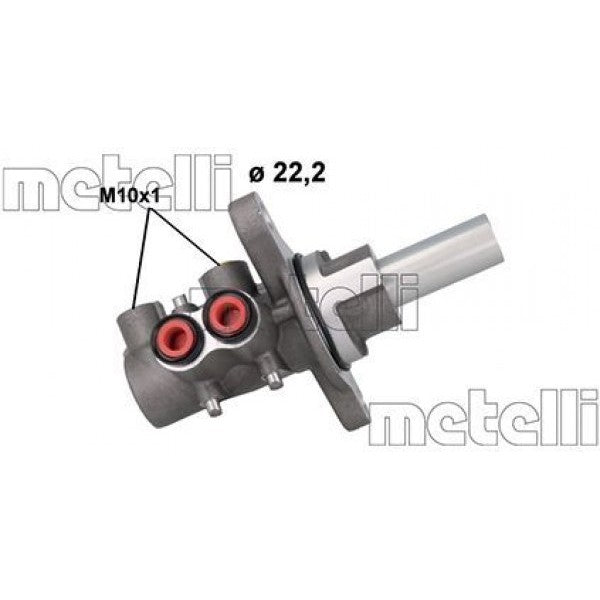 Bomba principal de freno METELLI para FIAT 500 II L 0.9 2012 - OEM 77366318