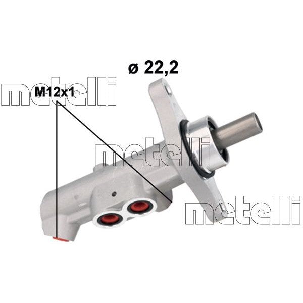 Bomba principal de freno METELLI para DACIA Duster II 1.2 TCe 125 2013–2018 - OEM 460119952R