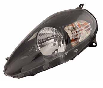 💡 Faro delantero — FIAT GRANDE PUNTO (desde 2005) — Faro con regulación eléctrica interior, acabado negro (conector, acabado amarillo 14 pines)