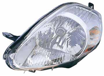 💡 Faro delantero — FIAT GRANDE PUNTO (desde 2008) — Faro con regulación eléctrica interior, acabado cromado (conector violeta 8 pines)