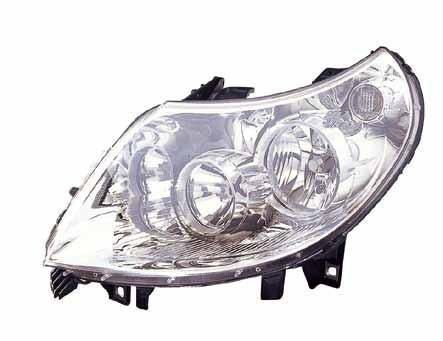 Faro con regulación eléctrica y motor (H7/H1/PY21W/W5W) conector amarillo — FIAT DUCATO / PEUGEOT BOXER / CITROËN JUMPER (2006–2010) — izquierdo