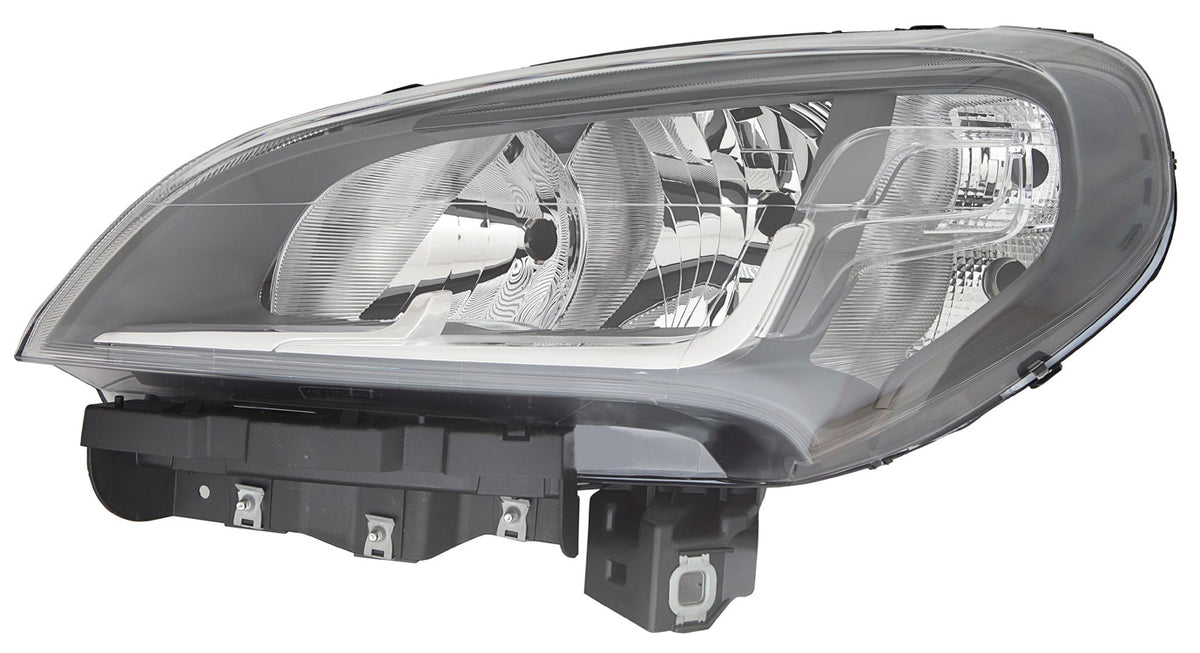 Faro con regulación eléctrica y motor interior gris oscuro (H7/H7/WY21W/W21W) — FIAT DOBLÒ (desde 2015) — izquierdo