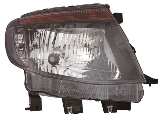 💡 Faro delantero — FORD RANGER (desde 2013) — Faro con regulación manual/eléctrica interior, acabado negro