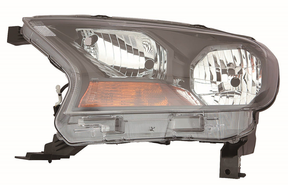 Faro con regulación manual/eléctrica interior negro (H7/HB3) — FORD RANGER (desde 2016) — izquierdo