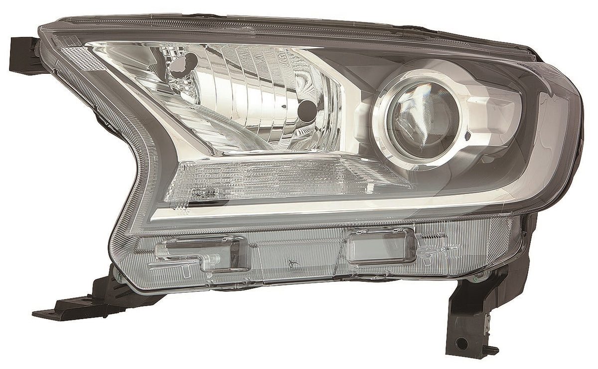 Faro con regulación manual/eléctrica interior negro (H11/HB3/P21W/W5W) — FORD RANGER (desde 2016) — izquierdo