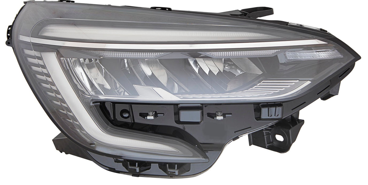 Faro con regulación eléctrica con motor (LED × 4) con moldura, acabado gris — RENAULT CLIO V (desde 06/2019) — derecho