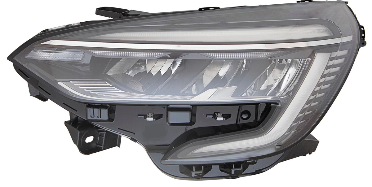 Faro con regulación eléctrica con motor (LED × 4) con moldura, acabado gris — RENAULT CLIO V (desde 06/2019) — izquierdo