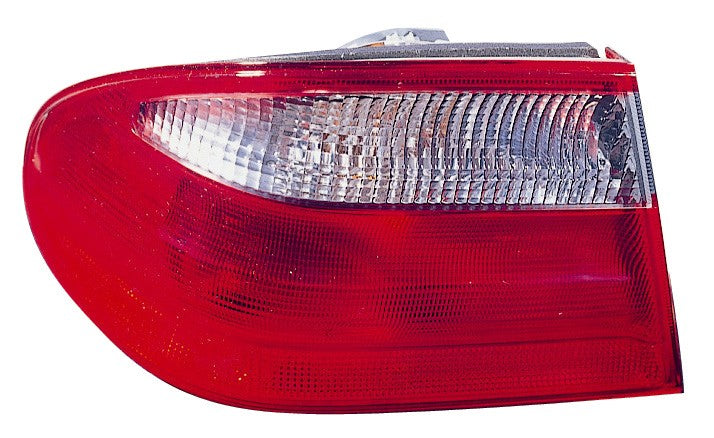 Piloto trasero (sección exterior, acabado blanco/rojo) — MERCEDES W210 (desde 1999) — izquierdo