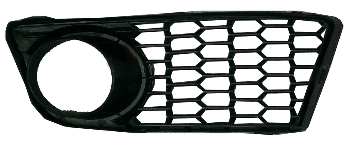 Rejilla del parachoques delantero, acabado negro con orificio para faro (versión PACK M) — BMW S/1 F20/F21 (desde 2012) - derecho