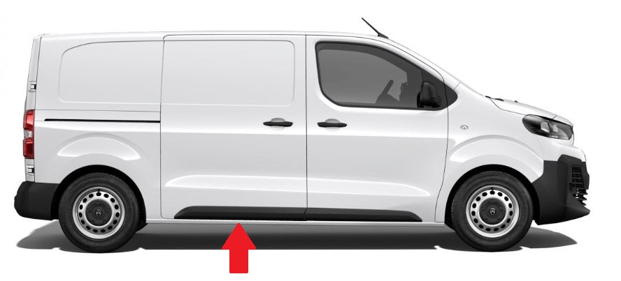 Moldura de puerta corredera trasero para pintar (chasis corto) — CITROËN SPACETOURER/TRAVELER (desde 04/2016) - derecho