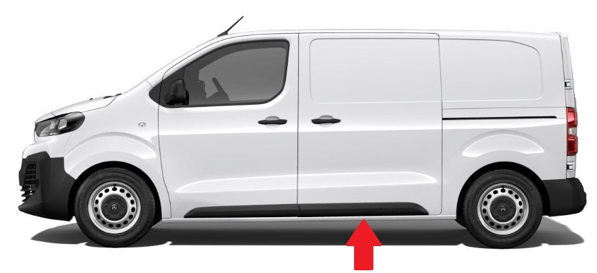 Moldura del panel trasero para pintar (chasis corto) — CITROËN SPACETOURER/TRAVELER (desde 04/2016) - izquierdo