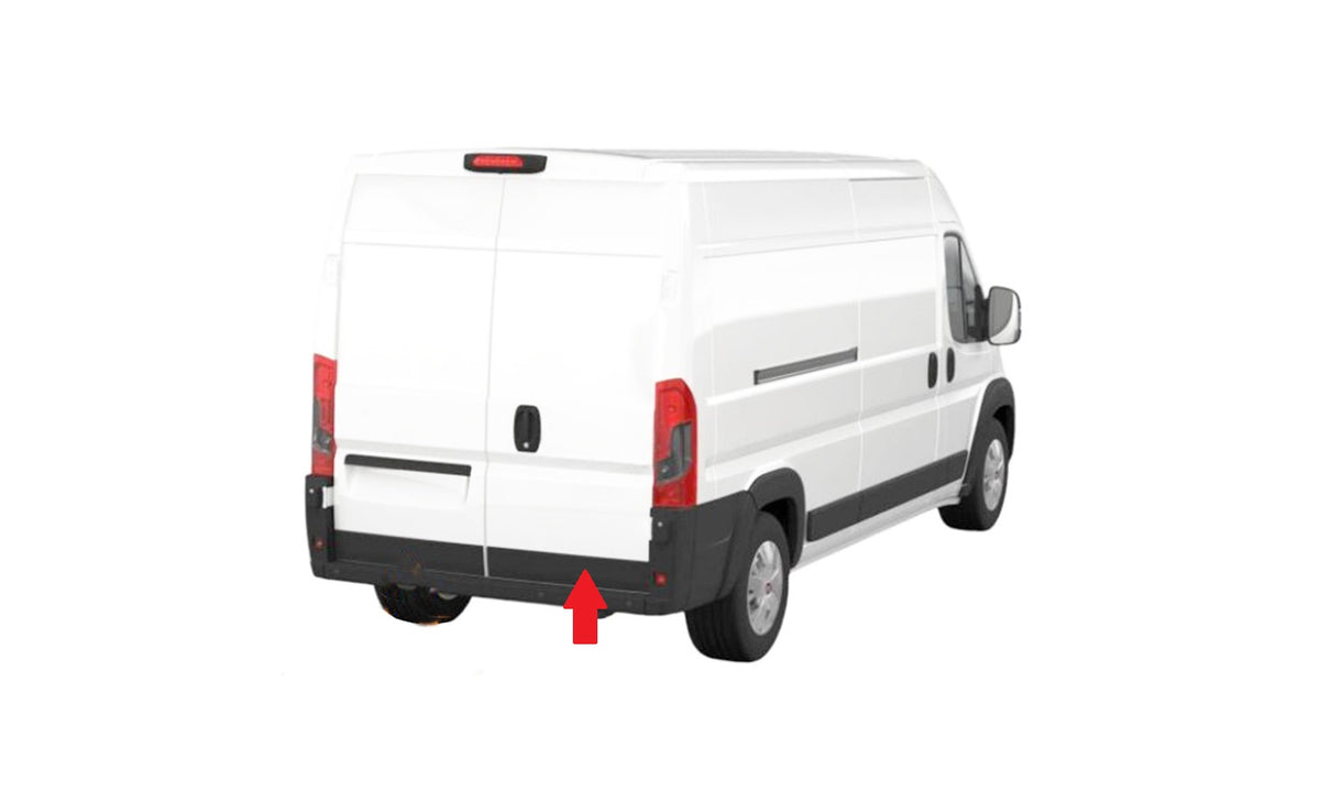 Moldura de puerta (maletero) trasero, acabado negro — FIAT DUCATO/BOXER/JUMPER (desde 04/2014) - derecho