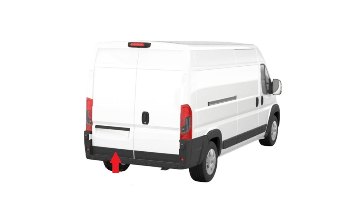Moldura de puerta (maletero) trasero, acabado negro — FIAT DUCATO/BOXER/JUMPER (desde 04/2014) - izquierdo