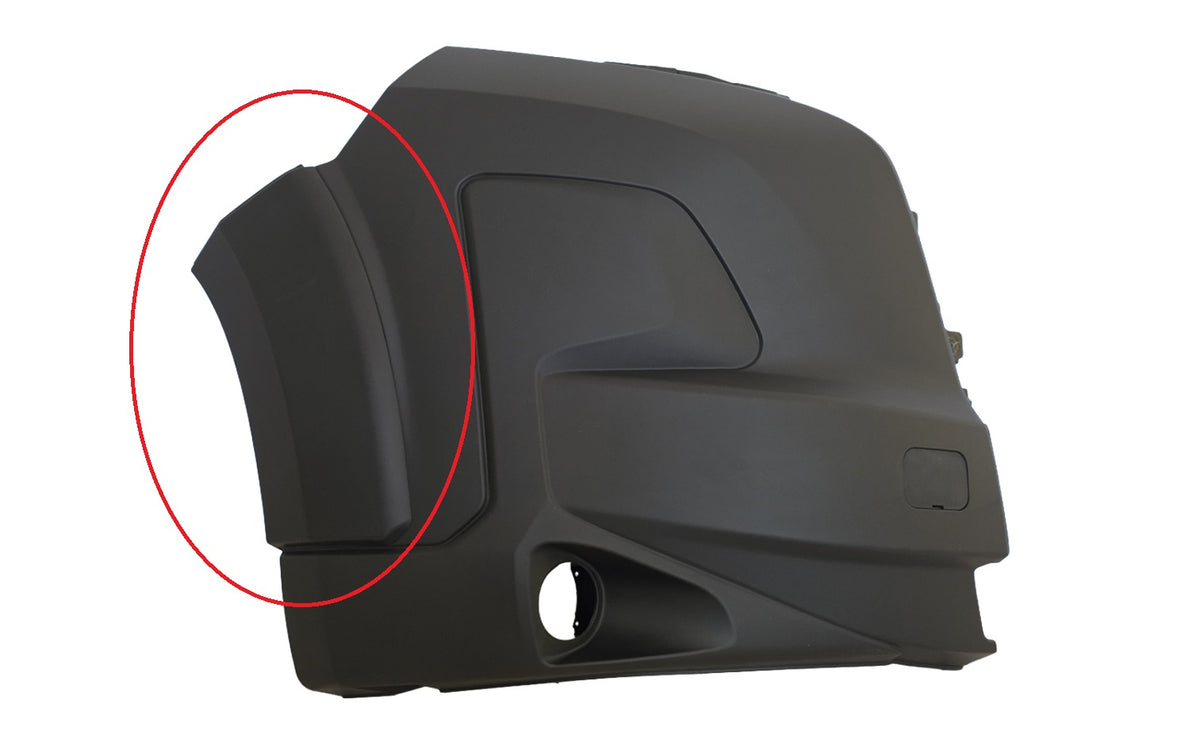 Esquina del parachoques delantero con orificios para faros (versión MAXI) — FIAT DUCATO / CITROËN JUMPER / PEUGEOT BOXER /