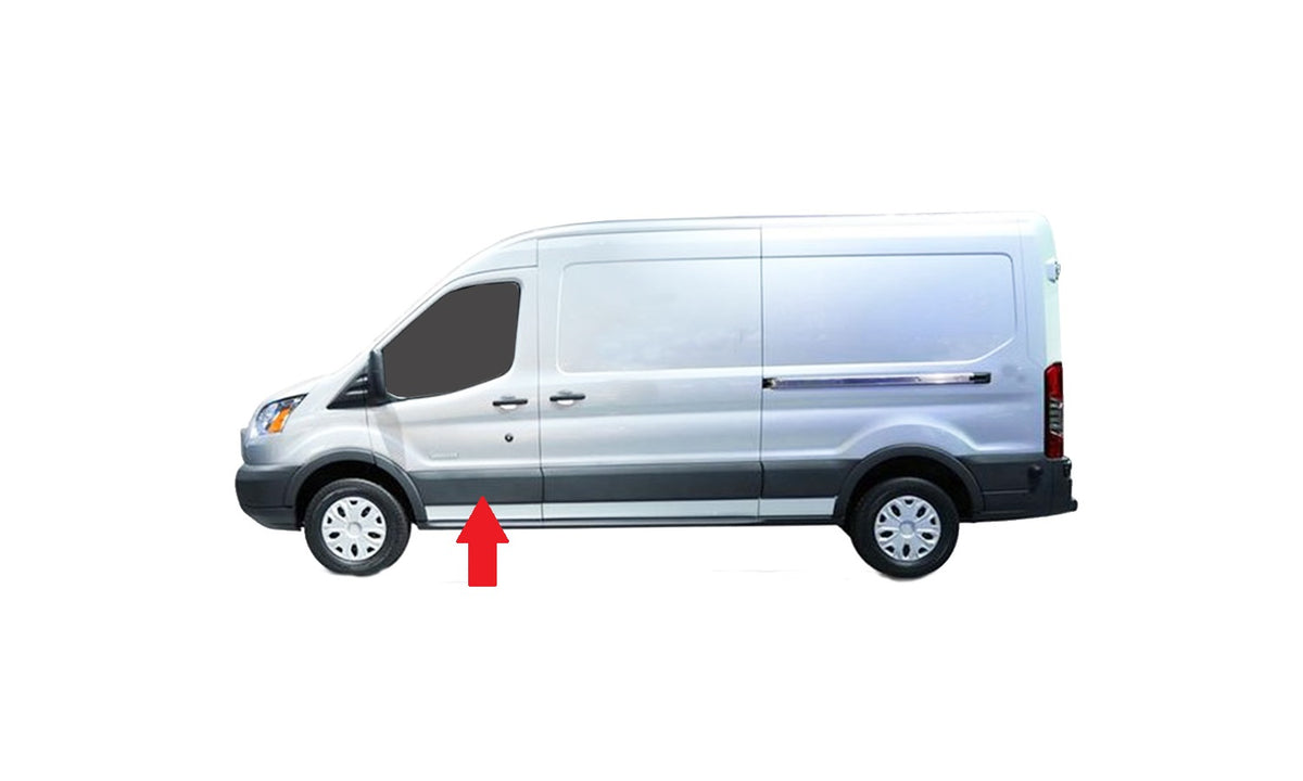 Moldura de puerta delantera, acabado negro sin orificio para intermitente — FORD TRANSIT (desde 05/2019) - izquierdo