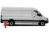 Moldura del panel trasero con orificio para intermitente (chasis largo) — MERCEDES SPRINTER / VOLKSWAGEN CRAFTER (desde 2006) - derecho
