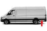Moldura del panel trasero con orificio para intermitente (chasis largo) — MERCEDES SPRINTER / VOLKSWAGEN CRAFTER (desde 2006) - izquierdo