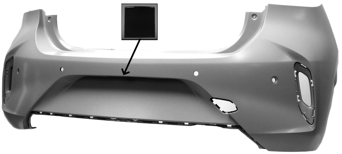 Parachoques trasero para pintar con 4 orificios para sensores con orificio para cámara (versión GS LINE) — OPEL CORSA F (desde 07/2019)
