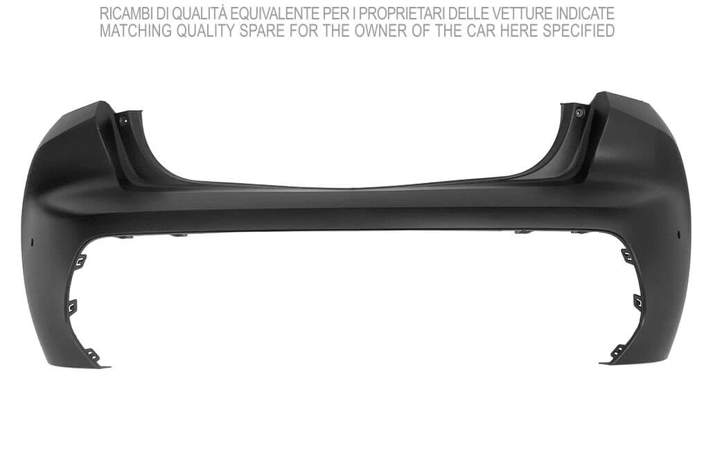 Parachoques trasero superior para pintar con orificio para cámara con 4 orificios para sensores — PEUGEOT 208 (desde 11/2019)