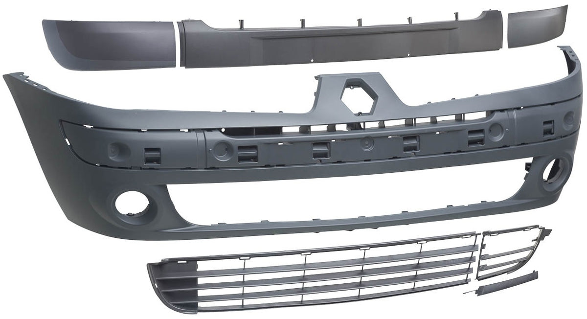 Parachoques delantero para pintar (con moldura + con rejilla inferior + sin spoiler) — RENAULT CLIO (2004–2005)