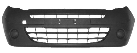 Parachoques delantero, acabado negro (con moldura sin orificios para faro) — RENAULT KANGOO (desde 2008)