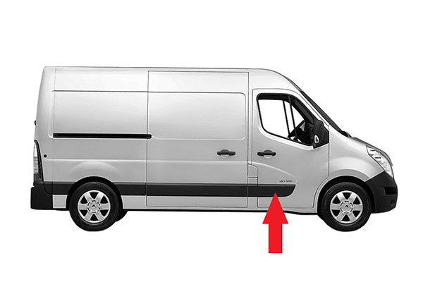 Moldura de puerta delantera — RENAULT MASTER III/MOVANO/NV400 (desde 02/2010) - derecho