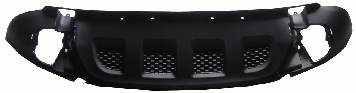 Spoiler del parachoques delantero con orificios para faros, acabado negro — VOLKSWAGEN TOUAREG (desde 2008)