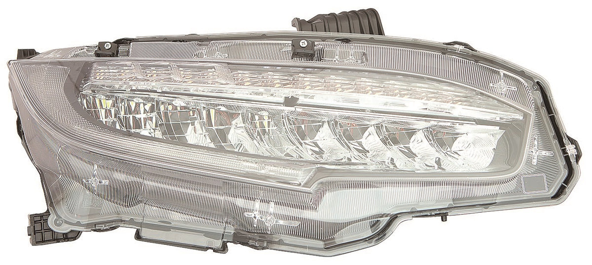 Faro LED con regulación eléctrica, motor e interior negro — HONDA CIVIC (desde 2017) - derecho