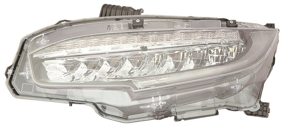 Faro LED con regulación eléctrica, motor e interior negro — HONDA CIVIC (desde 2017) - izquierdo