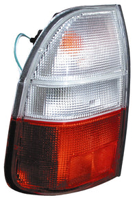 Piloto trasero (caja metálica) (acabado blanco/rojo) — MITSU L200 (desde 2002) - derecho