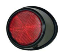 Reflector redondo del parachoques trasero (caja metálica) — MITSU L200 (desde 1996) - izquierdo