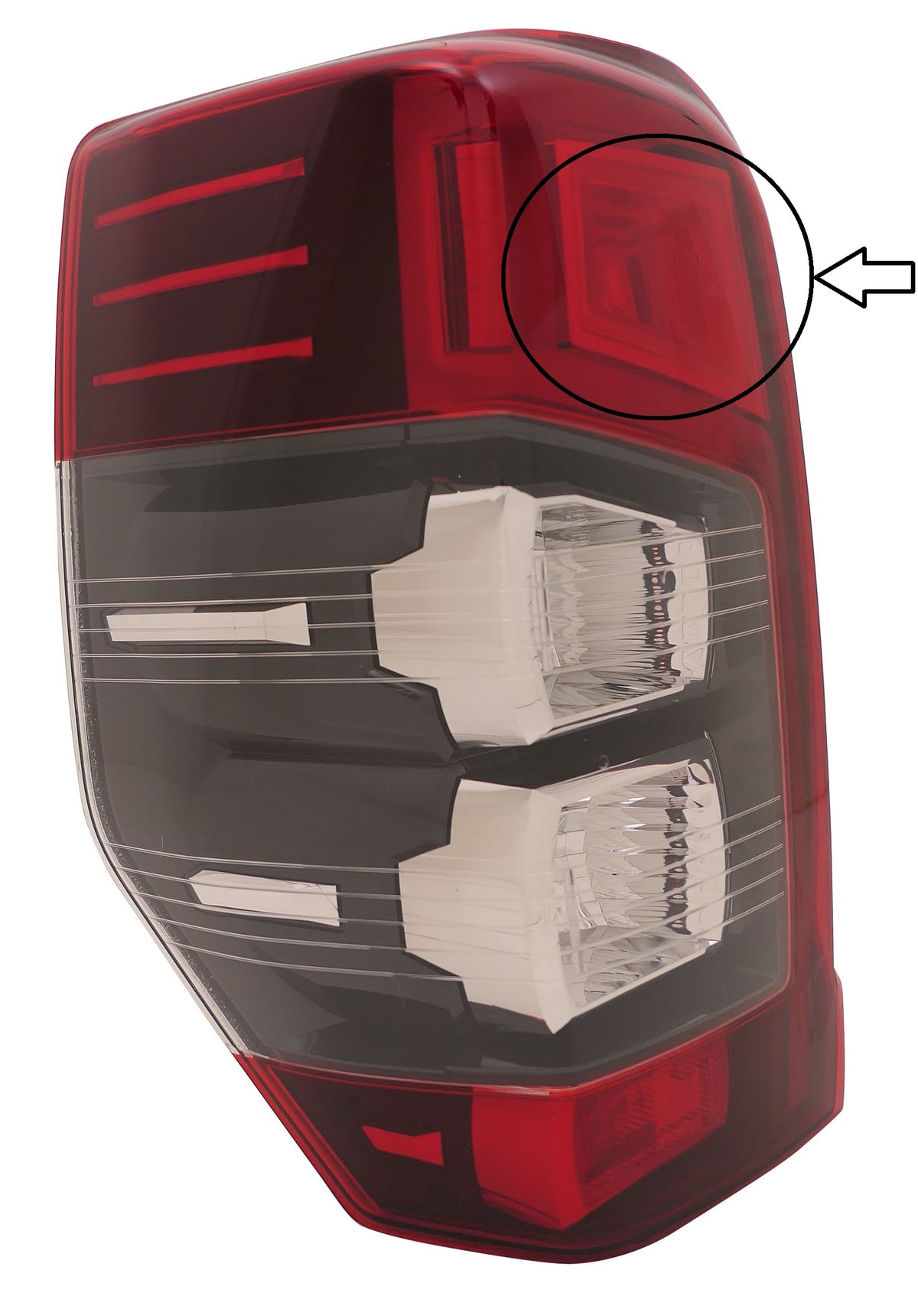 Piloto trasero caja metálica (LED/PY21W) — MITSUBISHI L200 (desde 08/2019) - izquierdo