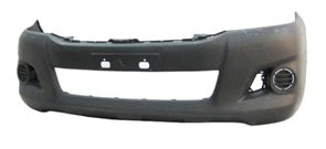 Parachoques delantero gris con orificios para molduras, sin rejillas, versión 4WD — TOYOTA HILUX (desde 2011)