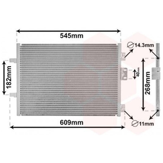 Condensador de aire acondicionado para RENAULT CLIO II (BB_, CB_) 1.5 dCi - Default Title