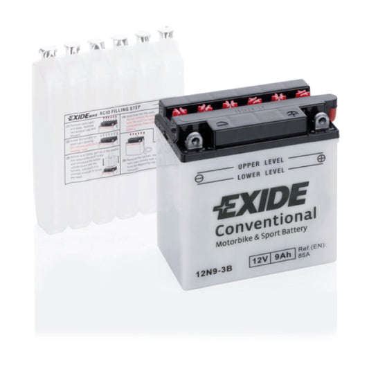 Batería Exide 12N9-3B Moto Conventional 12 V 9 Ah