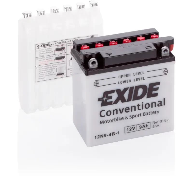 Batería Exide 12N9-4B-1 Moto Conventional 12 V 9 Ah