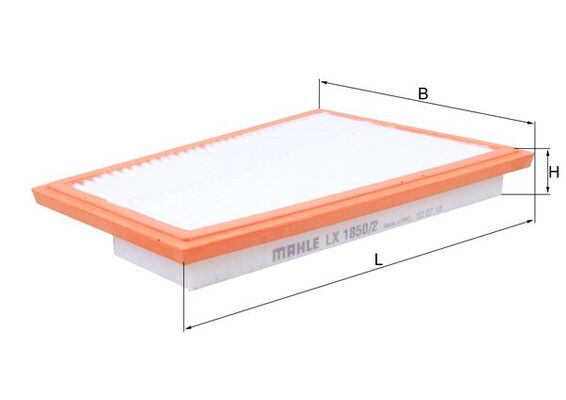 Filtro de aire MAHLE LX 1850/2 derecha